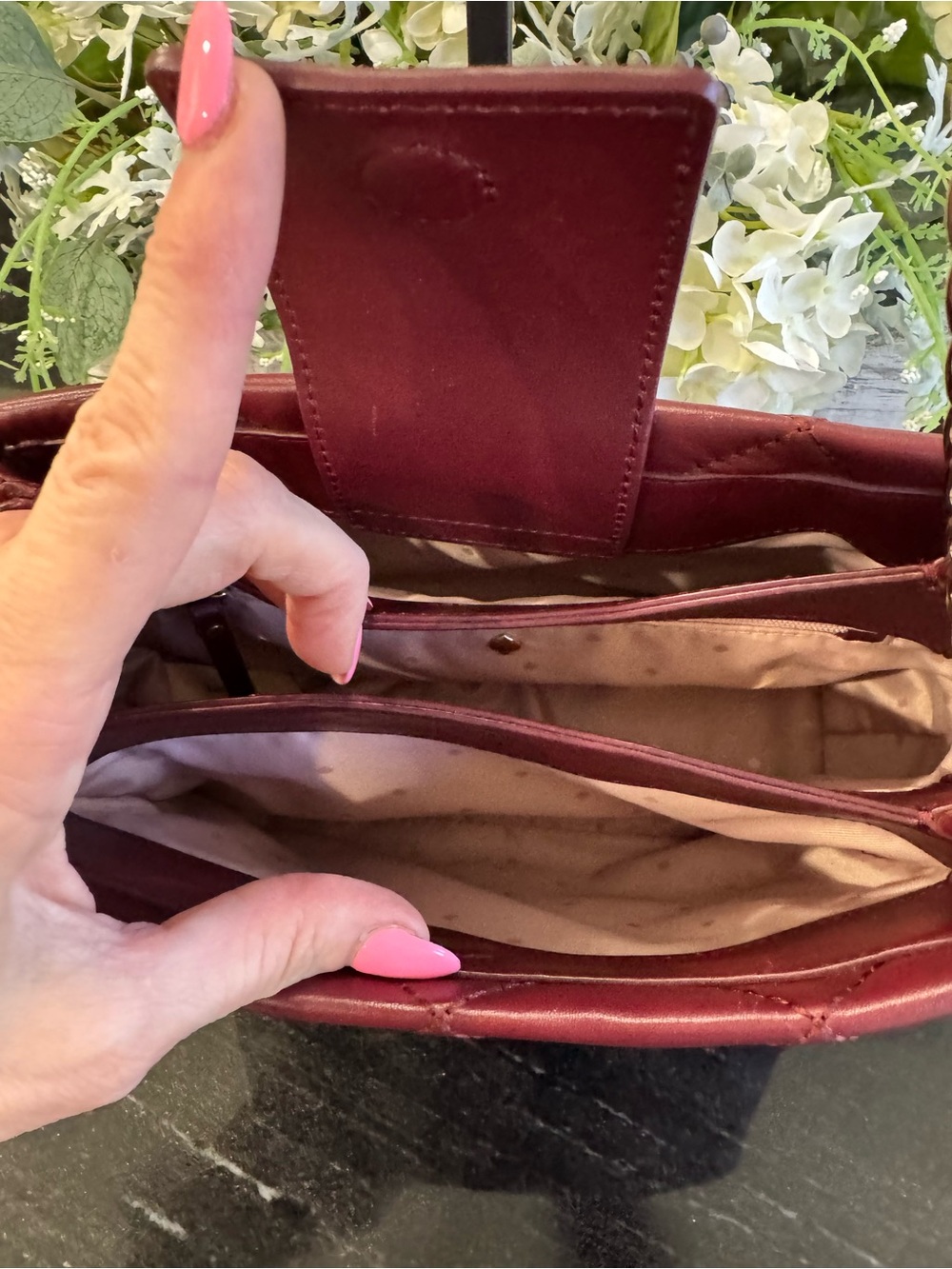 ♥️Kate Spade Emerson Place Jenia Small Quilted Leather Shoulder Bag Cherrywood - Picture 11 of 15